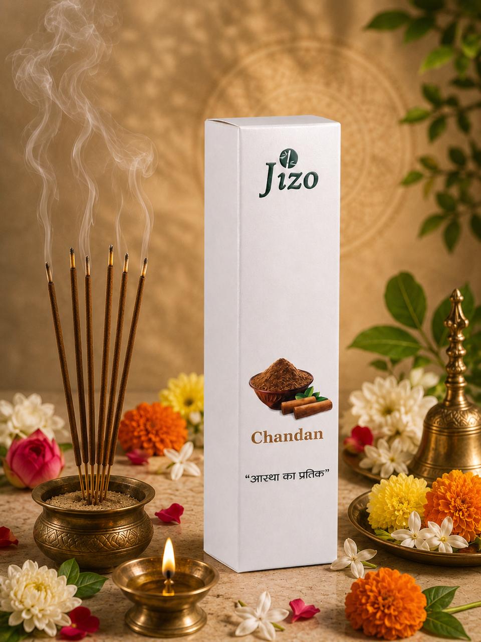 Chandan Bliss pure gold sandalwood incense sticks - Jizo Incense